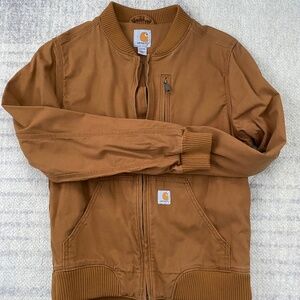 Carhartt Crawford Rugged Flex Relaxed-Fit Canvas WaistLength Bomber Type Jacket